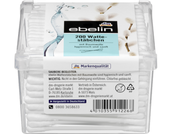 Ватні палички для чищення вух гігієнічні Ebelin Cosmetics WattestäbchenВатові палички для чищення вух гігієнічні Ebelin Cosmetics WattestäbchenВатові палички для чищення вух гігієнічні Ebelin Cosmetics WattestäbchenВатові палички для чищення вух гігієнічні Ebelin Cosmetics Wattestäbchen