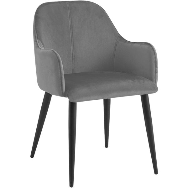 Стілець з оксамиту BH182 (Сірий)Стілець з оксамиту BH182 (Сірий)
