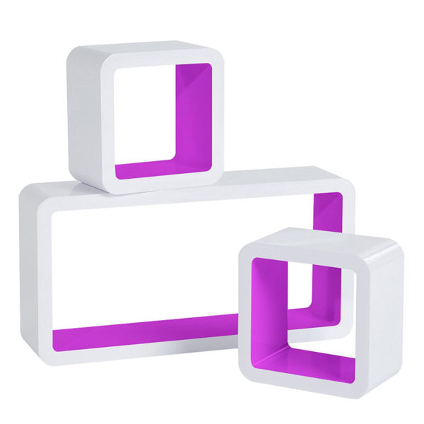 Набір з 3 настінних полиць RG9229 (Білий з фіолетовим 2)Набір з 3 настінних полиць RG9229 (Білий з фіолетовим 2)Набір з 3 настінних полиць RG9229 (Білий з фіолетовим 2)Набір з 3 настінних полиць RG9229 (Білий з фіолетовим 2)