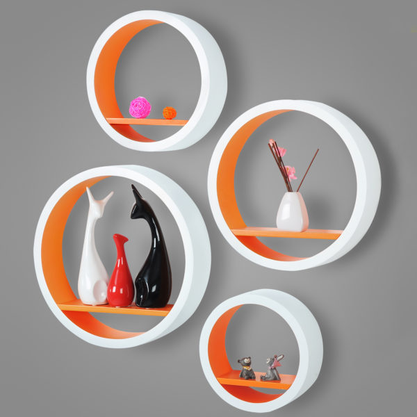 Набір із 4 настінних круглих полиць RG9231 (Помаранчевий)Набір із 4 настінних круглих полиць RG9231 (Помаранчевий)Набір із 4 настінних круглих полиць RG9231 (Помаранчевий)Набір із 4 настінних круглих полиць RG9231 (Помаранчевий)