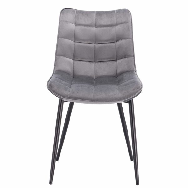 Стілець з оксамиту BH142 (Сірий)Стілець з оксамиту BH142 (Сірий)