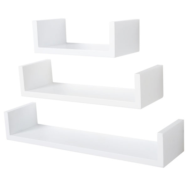 Набір із 3 настінних полиць RG9239 БілийНабір із 3 настінних полиць RG9239 БілийНабір із 3 настінних полиць RG9239 БілийНабір із 3 настінних полиць RG9239 Білий