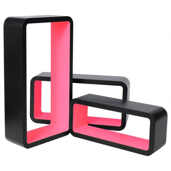 Набір із 3 настінних полиць RG9270 РожевийНабір із 3 настінних полиць RG9270 РожевийНабір із 3 настінних полиць RG9270 РожевийНабір із 3 настінних полиць RG9270 Рожевий