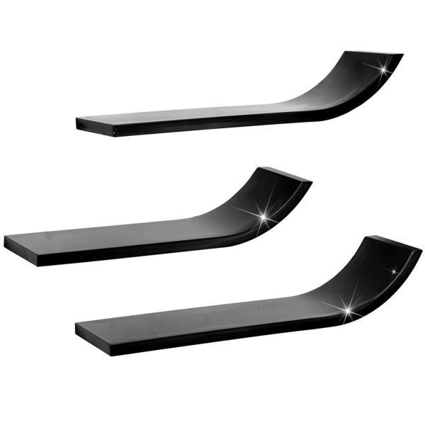 Набір із 3 настінних полиць RG9271 Чорний глянецьНабір із 3 настінних полиць RG9271 Чорний глянецьНабір із 3 настінних полиць RG9271 Чорний глянецьНабір із 3 настінних полиць RG9271 Чорний глянець