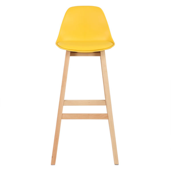 Барний стілець з дерев'яною рамою BH44 (Жовтий)