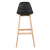 Барний стілець з дерев'яною рамою BH44 (Чорний)