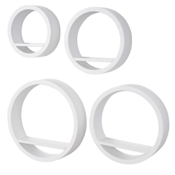 Набір із 4 настінних круглих полиць RG9281 (Білий)Набір із 4 настінних круглих полиць RG9281 (Білий)Набір із 4 настінних круглих полиць RG9281 (Білий)Набір із 4 настінних круглих полиць RG9281 (Білий)