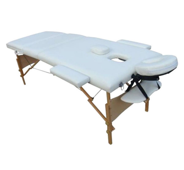 Масажний стіл 3х секційний масажна кушетка DS MS169 Білий