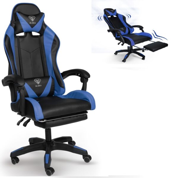 Геймерське крісло ігрове з підставкою для ніг, до 120кг навантаження, з 4D підлокітниками