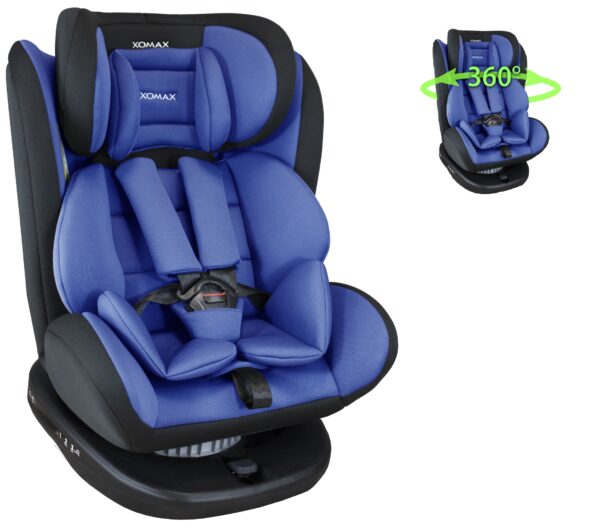 ДИТЯЧЕ АВТОКРЕСЛО З ФУНКЦІЄЮ ОБЕРТАННЯ НА 360 ° ISOFIX 0-36 КГ (КЛАС 0, I, II, III) XOMAX Синій