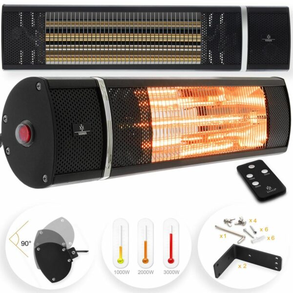 KESSER 2000W обігрівач, настінний обігрівач, інфрачервоний обігрівач для тераси чорний.KESSER 2000W обігрівач, настінний обігрівач, інфрачервоний обігрівач для тераси чорнийKESSER 2000W обігрівач, настінний обігрівач, інфрачервоний обігрівач для тераси чорнийKESSER 2000W обігрівач, настінний обігрівач, інфрачервоний обігрівач для тераси чорний